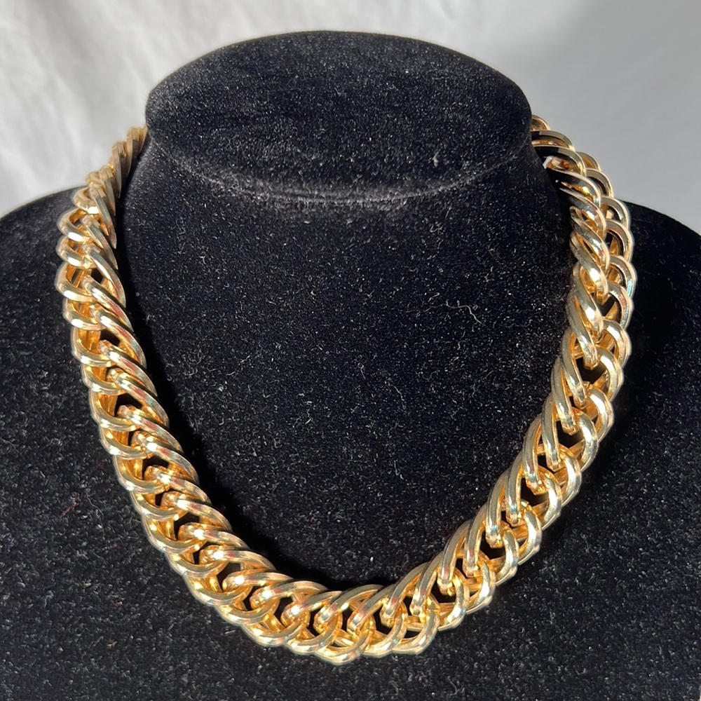 Edwin Pearl Chunky Gold Link Statement